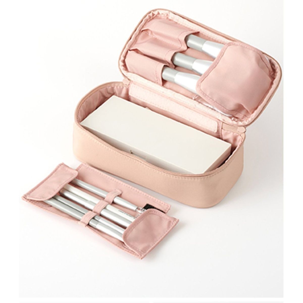 A249M Detachable cosmetic bag ins storage bag large capacity portable outing portable makeup brush pen bag simple storage box