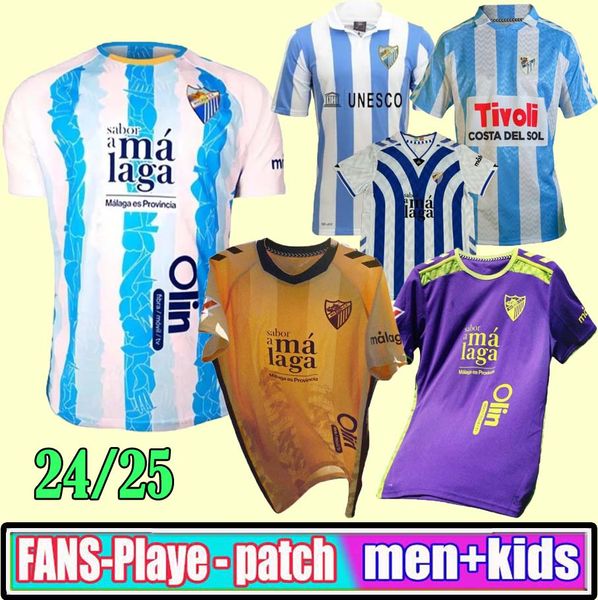 24 25 CAMISETA MALAGA CF soccer jersey 120 ANIVERSARIO remake RETRO 2024 2025 Home Football Shirts BUSTINZA M. JUANDE RAMON FEBAS ALEX GALLA