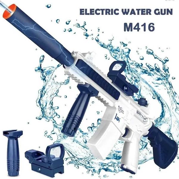 Gun de areia de água divertida Gun Electric Trounatic Shooting Toys Beach Presentes de entretenimento ao ar livre para crianças e adultos H2