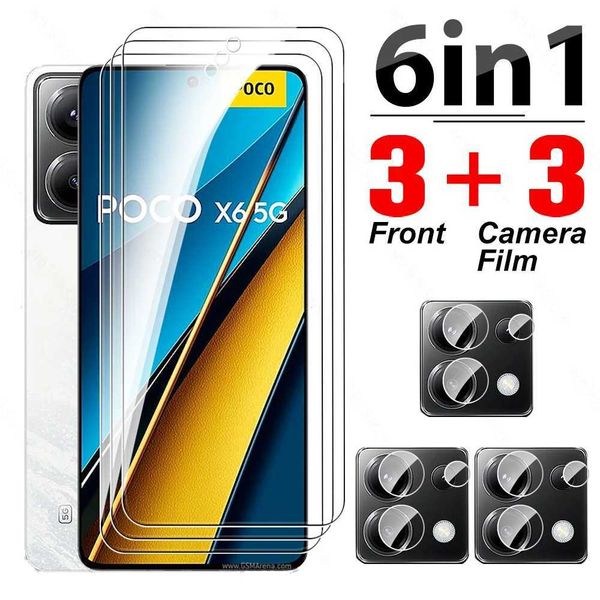 Suitable for X6 5G 6in1 tempered film camera Poxo Poko X 6 6X Pocco Little X6Pro X6 Pro X6Pro Sn Protector Y241125
