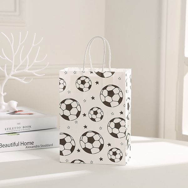 Eco-Friendly Brown Kraft Football Gift Wraps - 24 Per Pack, Perfect Size 21x15x8 cm