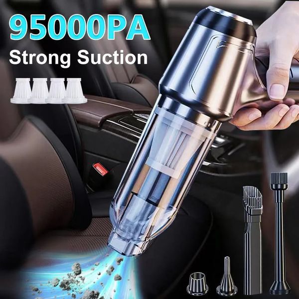 Other Electronics 95000PA Car Vacuum Cleaner Strong Suction Wireless Mini Handheld Portable For Auto Home Desktop Powerful Cordless 231018