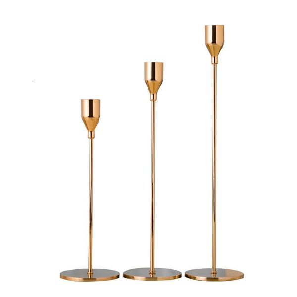 Candle Holders Chinese Style Metal Simple Golden Wedding Decoration Bar Party Living Room Home stick 230403