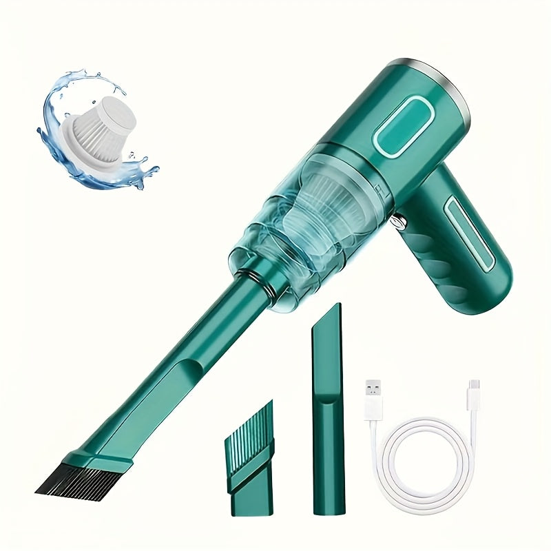 TEMU Belibuy Wireless Mini Vacuum Cleaner - Cordless Handheld Vacuum With Strong 3kpa Suction, Usb-powered, Portable , Long Reach Tube & Brush Heads,