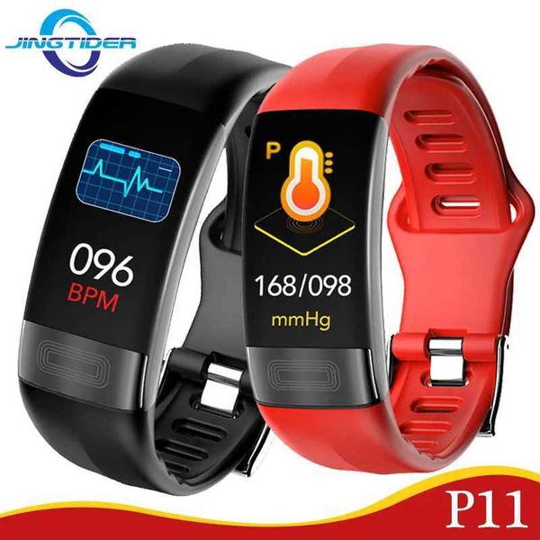New Arrival P11 Intelligent Mens Fitness Tracker Bracelet ECG HRV Sports Intelligent Chinese IP67 Waterproof PK M6 M5 Smart Belt Z241114