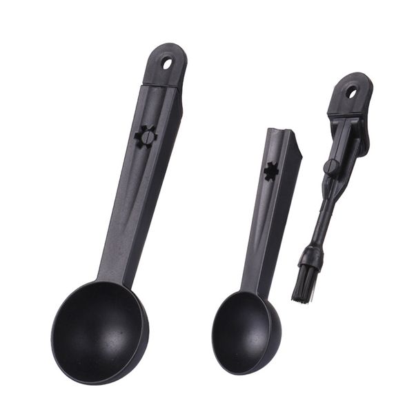 100Pcs-Lot 2 IN 1 Coffee Measuring Scoop-Coffee Machine Clean Brush Coffee Tea Kitchen Tool Wholesale