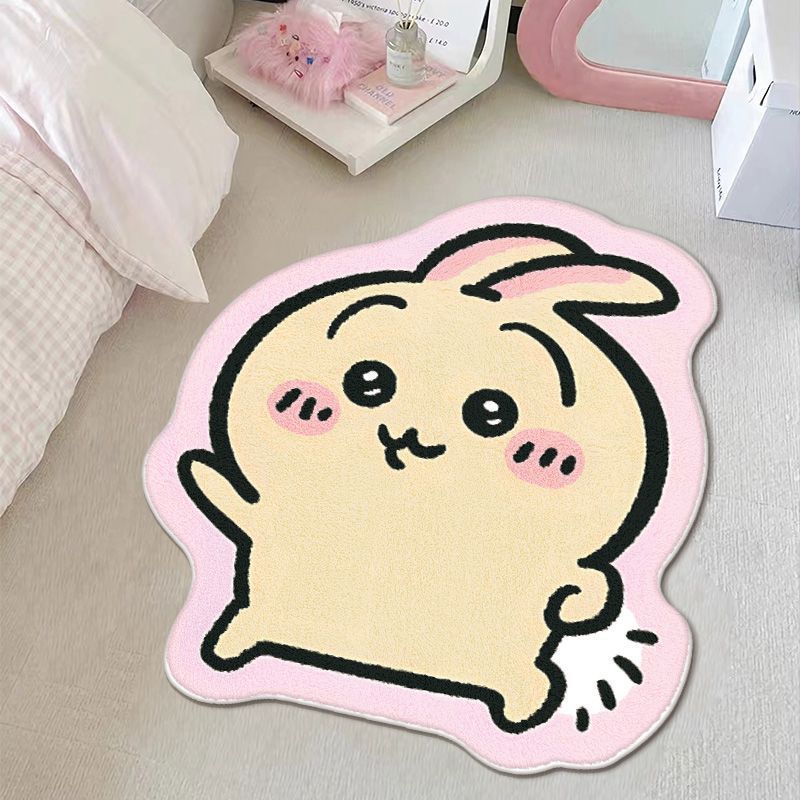 Cute Cartoon Anime Emoticons, Bedroom Bedside Cute Carpet, Thick Imitation Cashmere Foot Pad, Living Room Sofa Floor Mat
