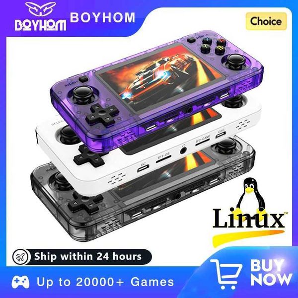 Open source R36H retro handheld video game console Linux system 3.5-inch IPS sn portable pocket video player 64GB games Z241219