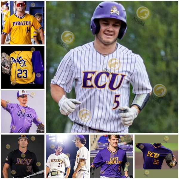 Gavin Williams Bryson Worrell East Carolina Baseball Jersey Jeff Hoffman Alec Burleson Jacob Jenkins-Cowart Carter Cunningham Justin Wilcoxe