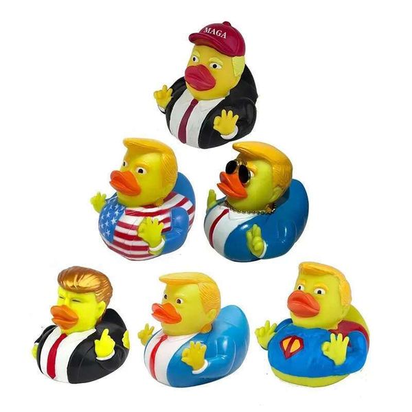 Creative PVC Flag Trump Duck Favor Bath Ating Water Toy Party Supplies Funny Toys Gift