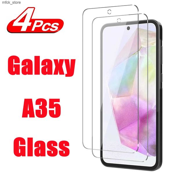 Cell Phone Protectors 1-4Pcs Protective Tempered Glass For Galaxy A35 5G Screen Protector J241202