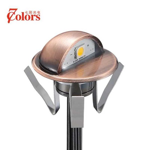 Half-moon Waterproof IP65 LED Underground Lamps Stainless Steel Deck Stair Light DC12V 0.4W SMD 5050 LED Garden Spot Lighting CL240813