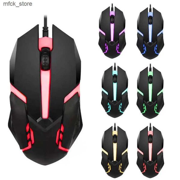USB Wired Gaming 1000 DPI 3 Buttons Silent Mause Backlit Professional Gamer Mice Ergonomic Computer Mouse For PC Laptop J241220