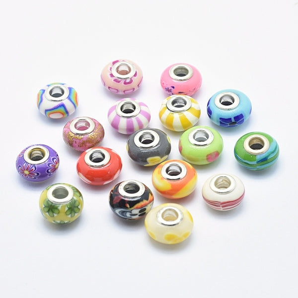 Handmade Polymer Clay European Beads