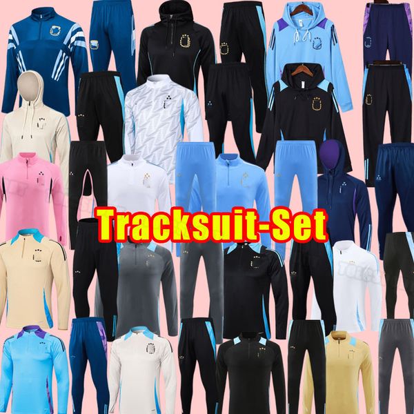 24 25 Argentina Soccer tracksuits DYBALA MESSIs 2024 2025 LAUTARO MARTINEZ DI MARIA Football Shirt long sleeve tracksuit set pants training