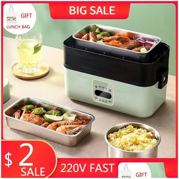 Lunch Boxes Kitchen Electric Heating Box Meals Preservation Office School Restaurant Food Fresh Thermal Bento Container Drop Deliver Dh8Lt