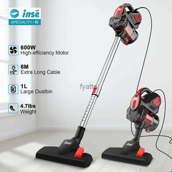 Vacuum Cleaners Inse I5 soft wire vacuum cleaner power suction motor 4-in-1 stick handheld for household pet hair and carpet H240828
