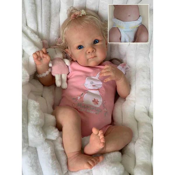 45CM silicone regenerated baby doll Betty with root hair newborn baby girl hand drawn skin many details veins baby rebirth mu eca X250210
