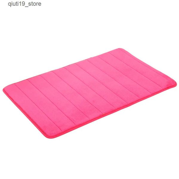 Bath Mats Absorbent memory pink fluffy bath towel used for bathtubs non slip bath towels non slip bath towels 30 * 50cm (rose red) J241206