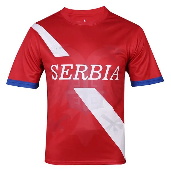 New Design Serbia Soccer Jerseys comfortable Football clothing Soccer kit Adult 100% Polyester