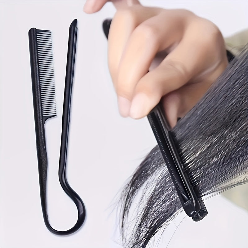 TEMU Professional V-shaped Hair Styling Comb - Casual Plastic Detangling And Trimming Tool For Hair, Hair Styling Tools