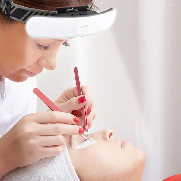 Makeup Brushes Led Headlamp Usb Rechargeable For Eyelash Extension Grafting Lamp Eye Protection Light Shadowless Nail Art Eyebrow Lip T2M0