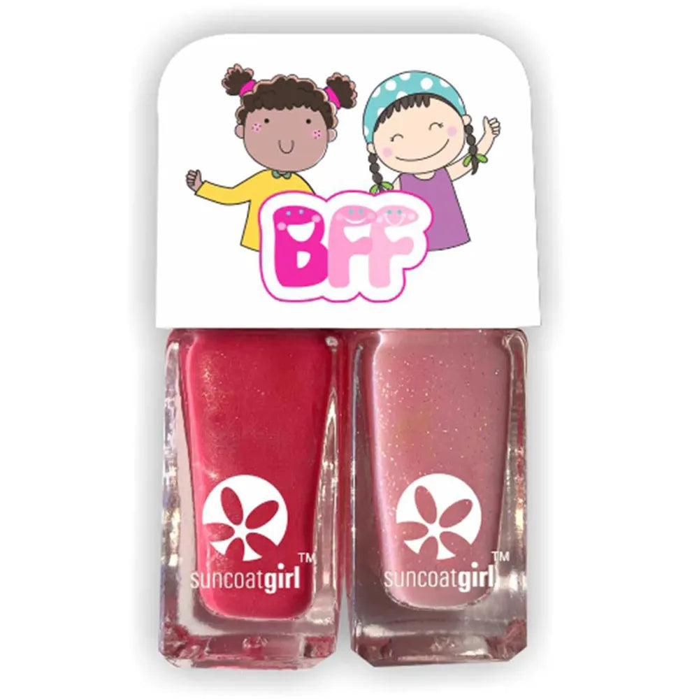 Suncoat Girl Sweeties Neglelakk Duo Bright Pink + Pale Pink Glitter 2 x5 ml