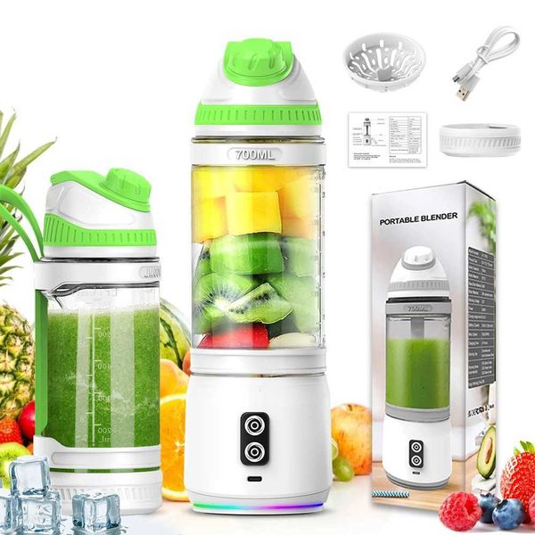 Juicers Portable Blender 700ML Electric Juicer machine Fruit Mixer USB Rechargeable Milkshake Smoothie Mini Blender kitchen acceesories J241