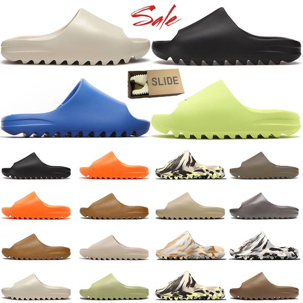 slide men women designer sandals slipper desert sand resin black white sandal Cream Clay Moon Gray free shipping mens slippers room slides d