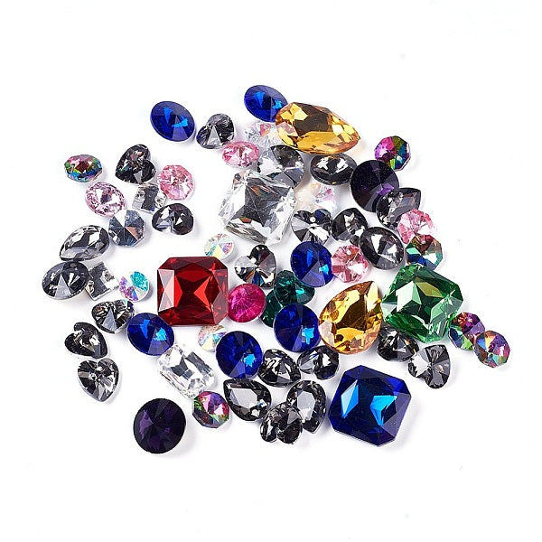 Glass Rhinestone Cabochons-Pendants-Links