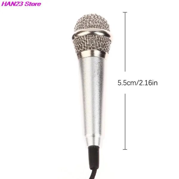 1PC Mini Microphone 3.5mm Portable Karaoke Mic All-in-one Earphone Stereo Wired Headphone In-Ear Headset Singing Artifact