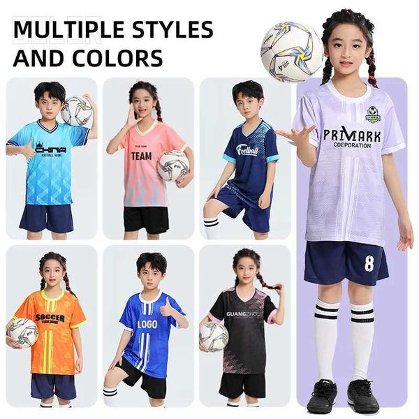 Jersey de futebol infantil Chirld Treinamento rápido Treinamento uniforme Camisa confortável Men Kit Sportswear Women Tracksuit Sport Sport