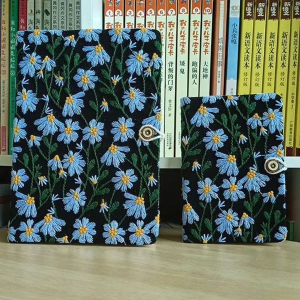 A5 A6 Fabric y Notebook Cloth Notepad Student Work Record Handbook Blank 96 Sheets192 Pages with Bookmark and Botton 250120