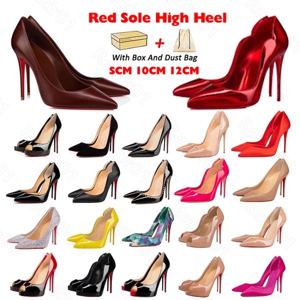 Designer high heels Red dress shoes sneakers sneaker women luxury Glitter Rivets triple black white Patent leather suede 8cm 10cm 12 cm part