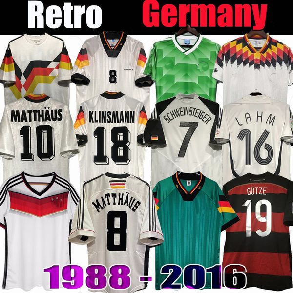 World cup 1990 1998 1988 GermanyS Retro Littbarski BALLACK Soccer Jersey KLINSMANN 2006 2014 shirts KALKBRENNER 1996 2004 Matthaus Hassler B