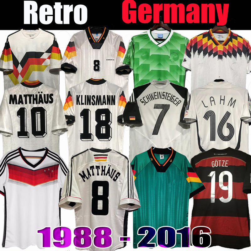 World cup 1990 1998 1988 1996 Retro Littbarski BALLACK Soccer Jersey KLINSMANN 2006 2014 shirts KALKBRENNER 1996 2004 Matthaus Hassler Bierhoff KLOS