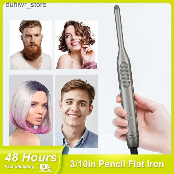 Hair Straighteners Small Pencil Flat Iron Aluminum Plate Hair Straightener For Short Hair Beard Thinnest Straightening Iron For Hair Wig J24