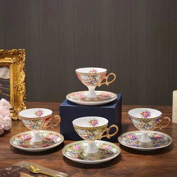Cups Saucers Secret Garden Coffee Cup Set Laday Cup Sauce Set Bone Chinese Tea Cup Set Tea Cup Set Coffee Tea Set Household Kitchen Utensils