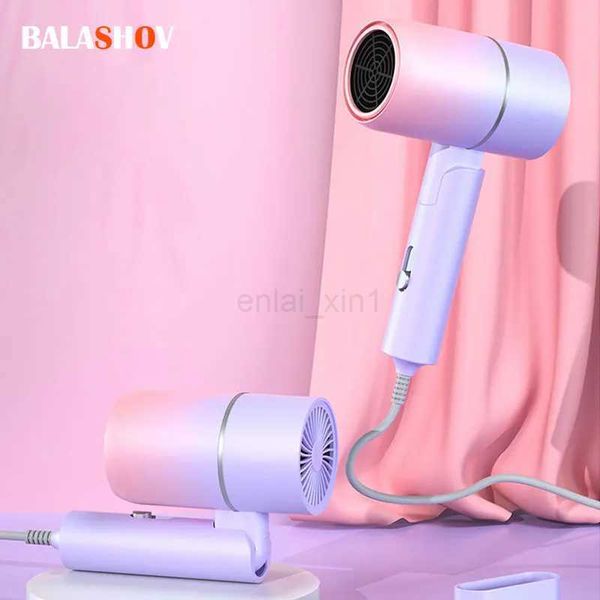 Folding Hairdryer With Carrying Bag Hot Air Anion Hair Care For Home MIni Travel Hair Dryer Blow Drier Portable Hair Brush DryerY240729