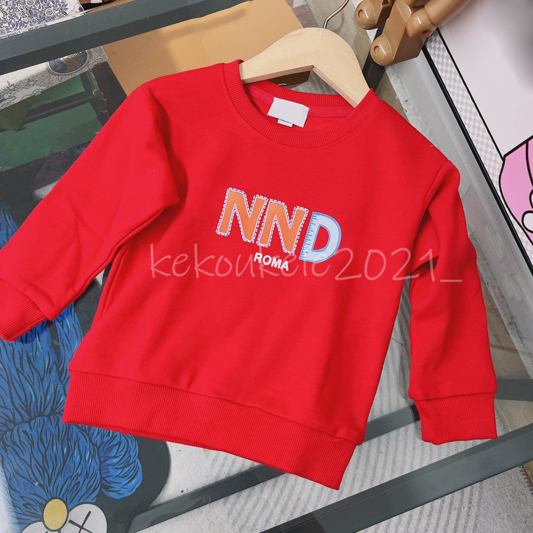 Kids Sweatshirts Long Sleeve Pullover Tops Cotton Fashion Black Hoodies for Children Boys Loose Sweatshirt Baby Girls Clothing