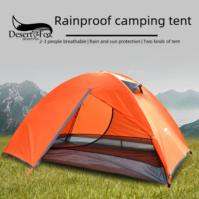 Outdoor double Oxford cloth material camping rainstorm sun protection multi-person tent Free shipping