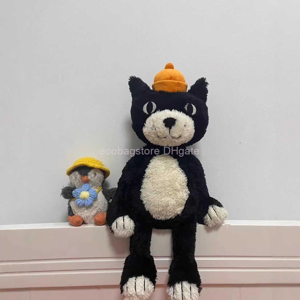 Plush Dolls Cute Lucky Cat Black Jellyscat Plush Toy Cute Large Doll Sleeping Doll Activity