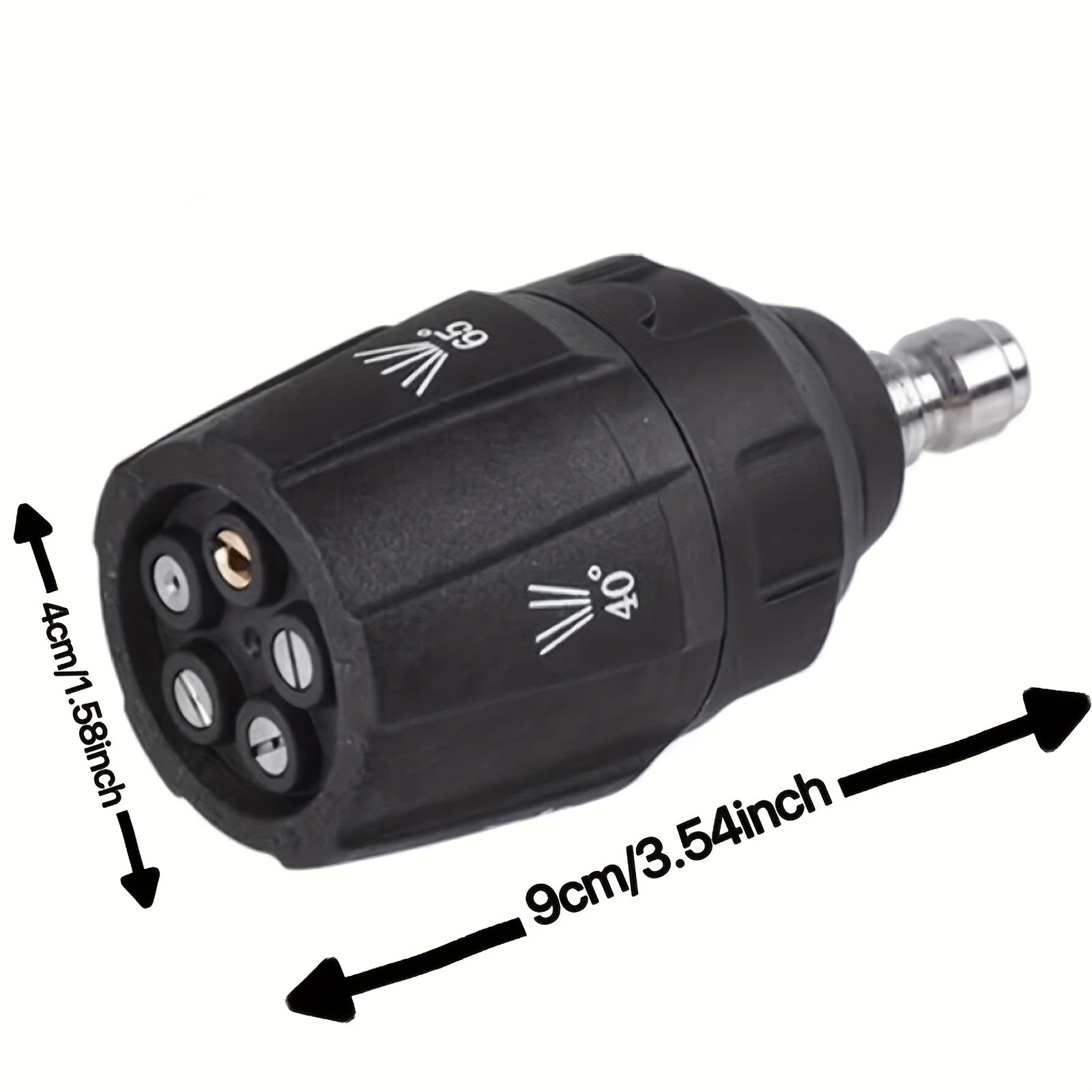TEMU High-pressure Car Wash Nozzle - - With Adjustable Jet-fan-mist (0°-65°), 5-section Nozzles For Deep Cleaning, Durable Plastic Construction & For