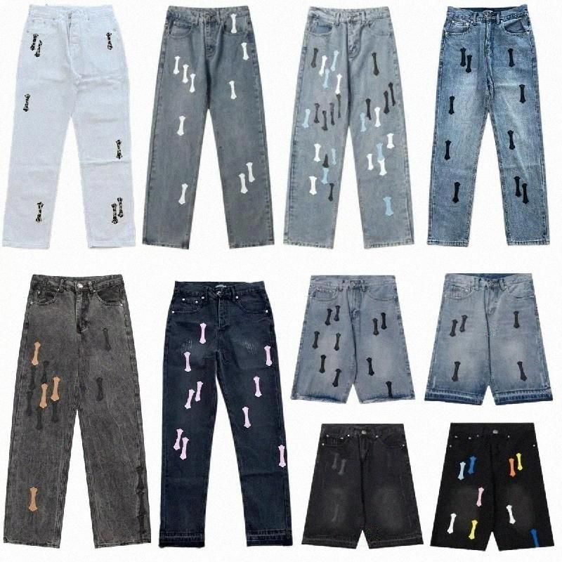 Chrome Jeans Mens Designer Jeans Womens Pants Women Jeans Jean Shorts Mens Jeans Baggy Stacked High Quality Luxury Skinny Jeans Embroidery Denim Sli