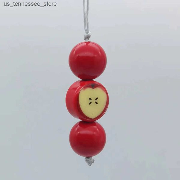 Cell Phone Straps Charms 2024 New Bead Phone Charms Pendant Cute Fruit Big Red Ball Key Chain For iPhone 15 Camera Airpods Earphone Books Sc