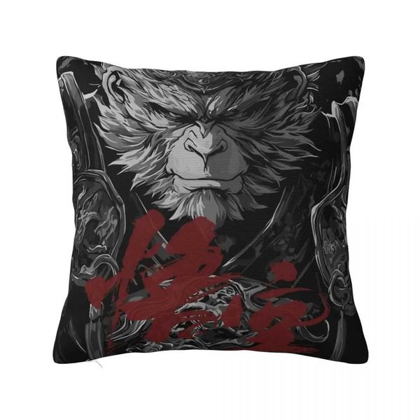 2024 Black Mythical Martial Arts Action Game Printing Pillowcase Cover Throwing Pillowcase Warm Decoration Zipper Multiple Sizes W240823