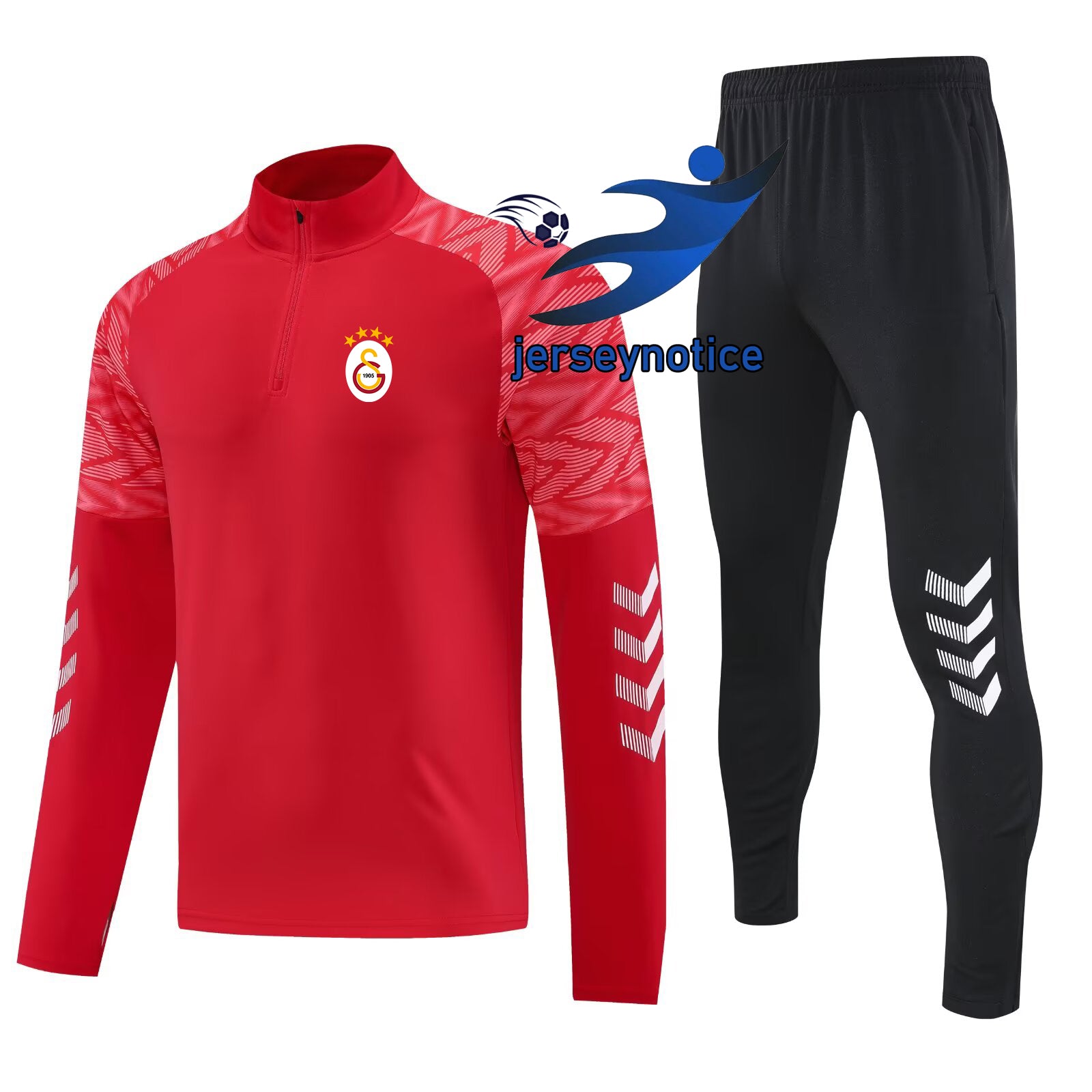 Galatasaray S.K. Soccer tracksuits training jacket Kids Kit Outdoor semi zipper long sleeve Football Shirt Kit Jogging leisure sports jacket