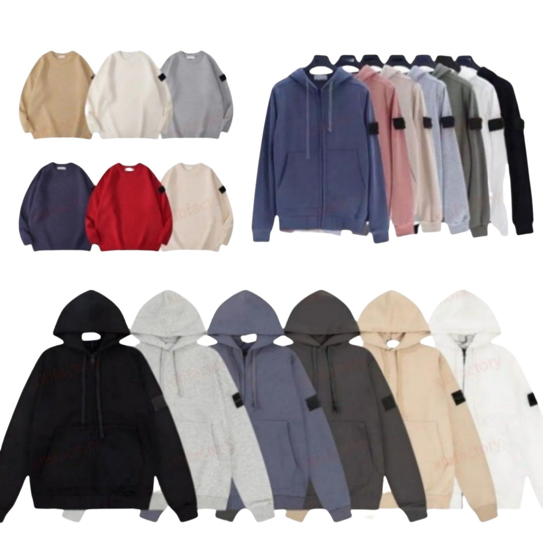 Designer Mens jumper badge sweatshirt stone hoodie men cargo pants pull Pullover tracksuit Autumn Hoodies Womens Long Sleeve Sweater shorts compass