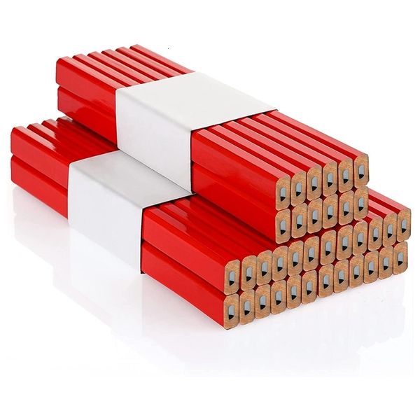 Pencils 36 Pieces 7 Inch Construction Hardwood Pencil Octagonal Flat Carpenter Woodworking Marking 230317