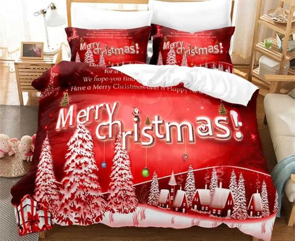 New Arrival Christmas duvet bedding down duvet cover pillowcase double size full set 3 bedroom decorations womens gifts M241005